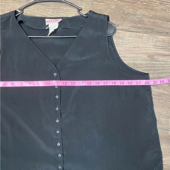 Whitney Collection Black Button Up Vest Size XL - Picture 7 of 7